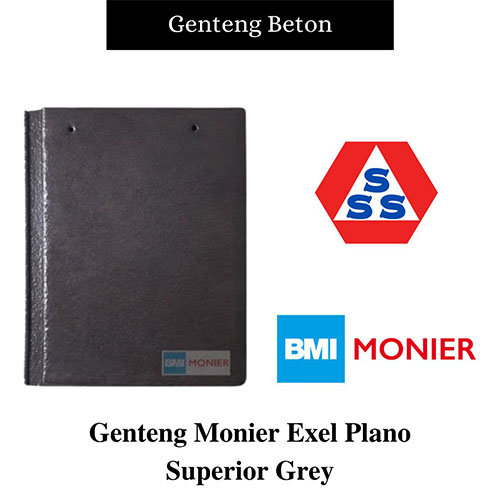 produk - Genteng Beton - Genteng Monier Exel Plano Superior Grey produk - Genteng Beton - Genteng Monier Exel Plano Superior Grey