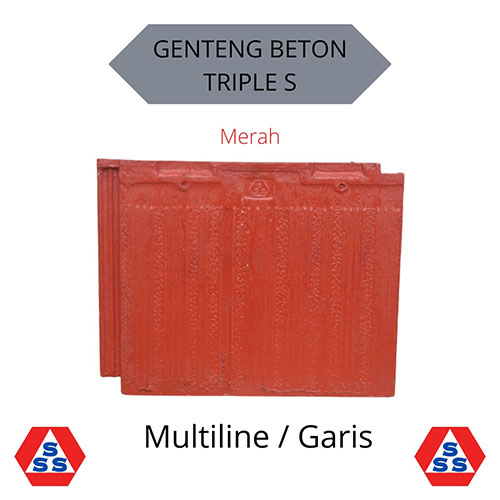 produk - Genteng Beton Triple S - Multiline Garis Merah produk - Genteng Beton Triple S - Multiline Garis Merah